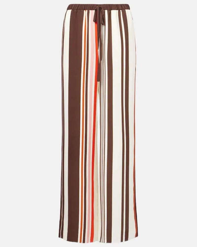 SIR Pantaloni a gamba larga Thistle in raso di seta Multicolore