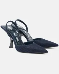 ATTICO Pumps slingback Ester 95 in denim Blu