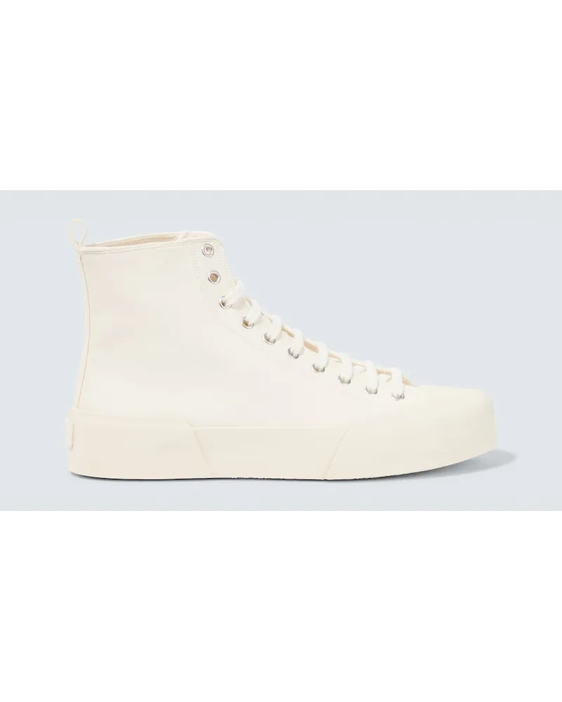 Jil Sander Sneakers alte in canvas Neutro