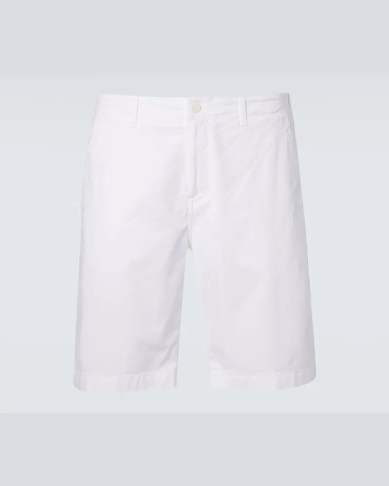 Vilebrequin Bermuda in raso di misto cotone Bianco