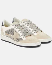 Golden Goose Sneakers Ball Star in pelle con glitter Multicolore