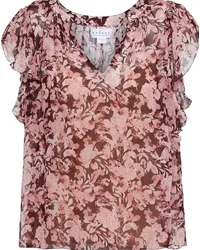 Velvet Top con stampa floreale Rosa