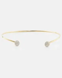 Stone & Strand Bracciale Dainty Mirror Ball in oro 10kt con diamanti Oro