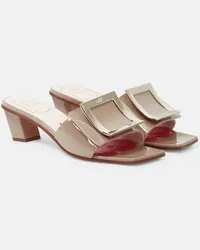 Roger Vivier Sandali Love Vivier in vernice Beige