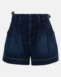 Veronica Beard Shorts di jeans Jaffe a vita alta Blu