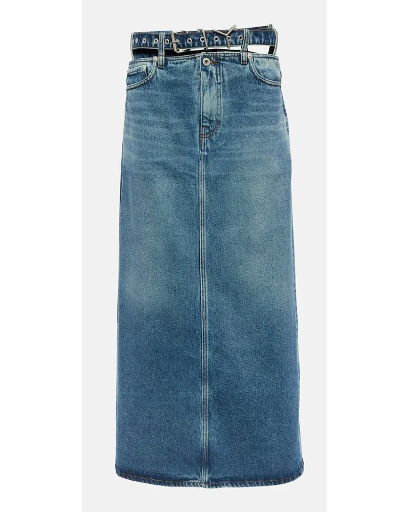 Y/PROJECT Gonna lunga Y Belt in denim Blu