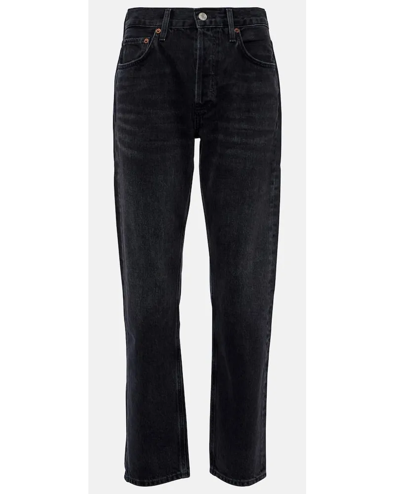 AGOLDE Jeans regular Parker Long a vita media Nero
