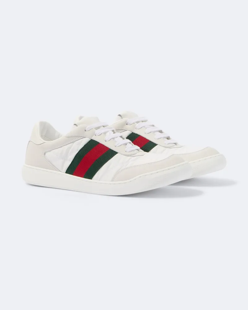 Gucci Sneakers Screener con pelle Bianco