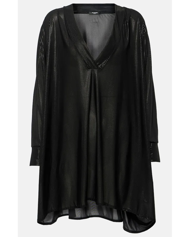 Balmain Copricostume in jersey Nero