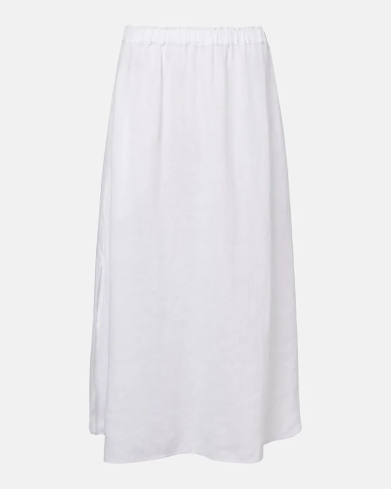 Velvet Gonna midi Virginia in lino Bianco