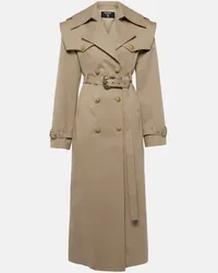 Balmain Trench in twill di cotone Beige