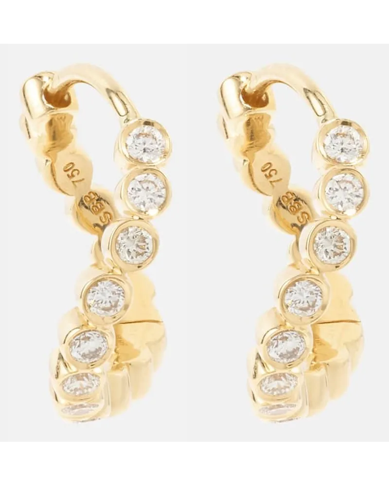 Sophie Bille Brahe Orecchini Petite Courant in oro 18kt con diamanti Oro