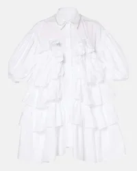 Simone Rocha Camicia in cotone con balze Bianco