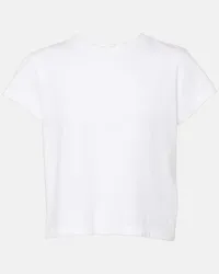 AGOLDE T-shirt cropped Adine in jersey Bianco