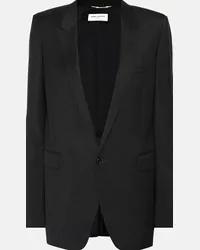 Saint Laurent Blazer in lana vergine Nero