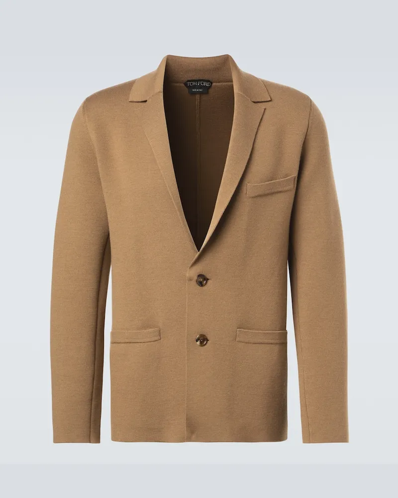 Tom Ford Giacca in misto lana Marrone
