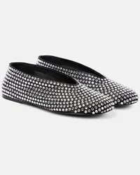 KHAITE Ballerine Marcy con cristalli Nero