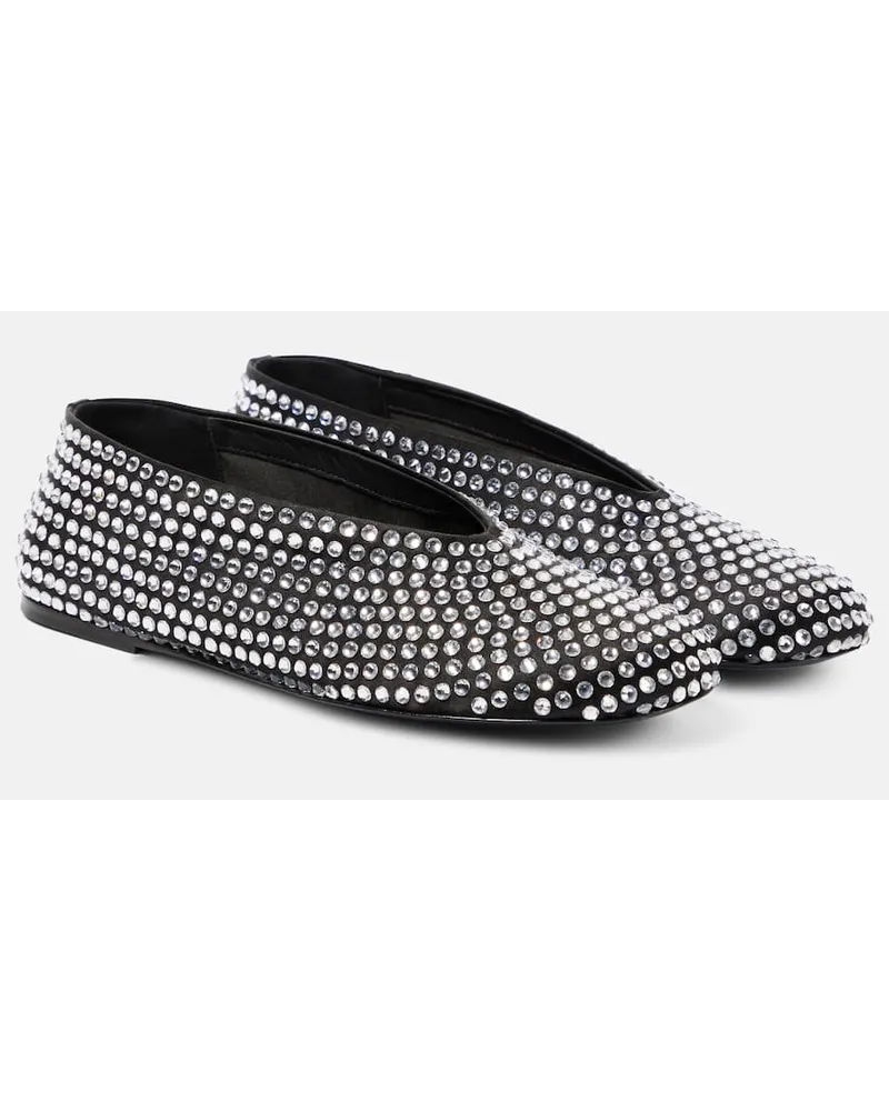 KHAITE Ballerine Marcy con cristalli Nero