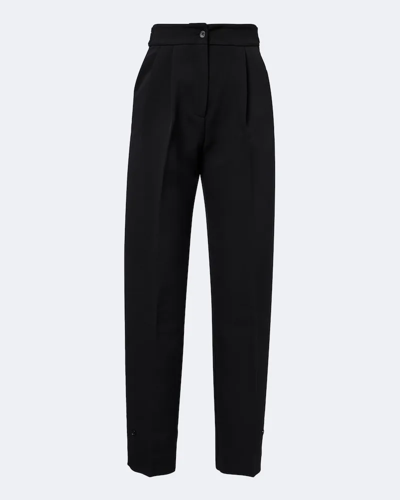 FRANKIE Shop Pantaloni Doyer a gamba larga con pinces Nero