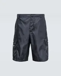 Prada Shorts in Re-nylon a vita alta Nero