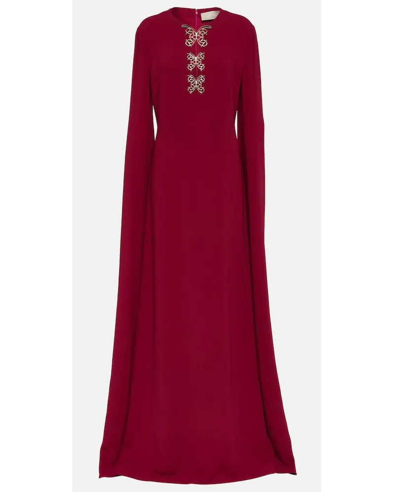 Elie Saab Abito lungo in crêpe Rosso