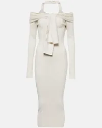 Jacquemus Abito midi Doble in misto lana Bianco