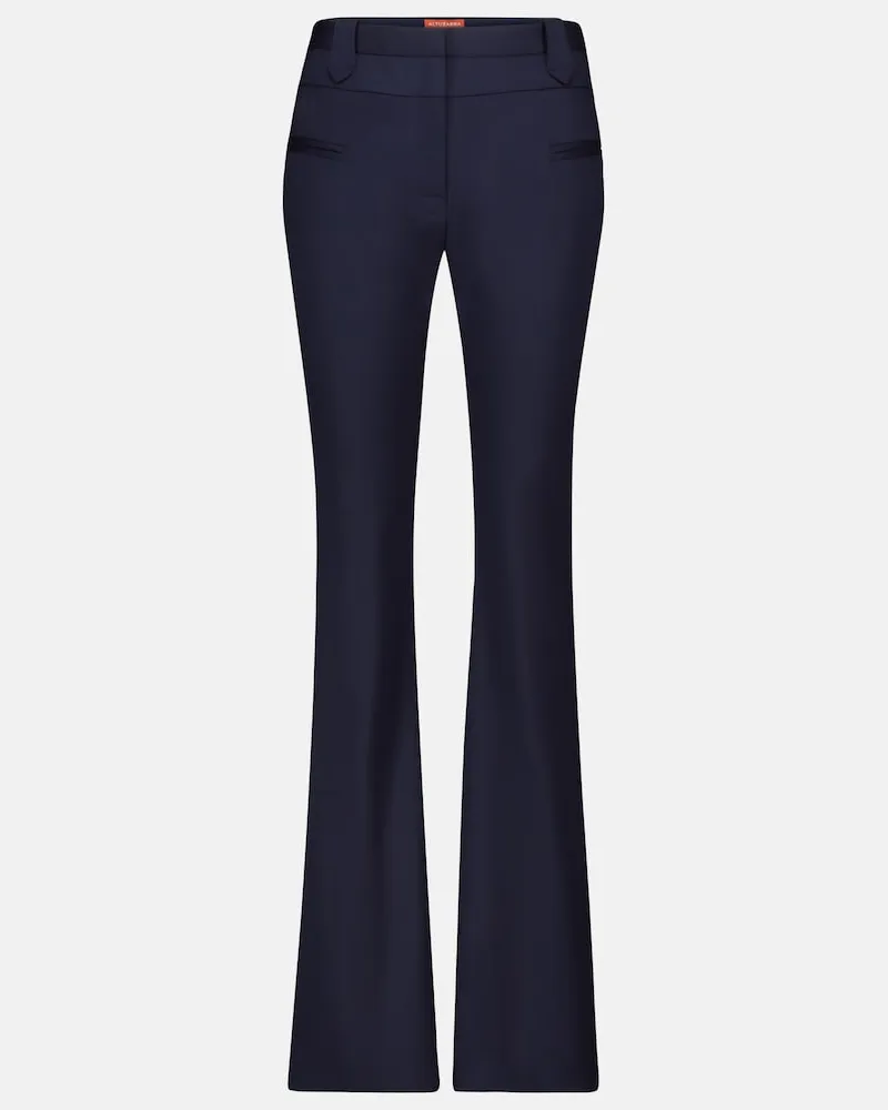Altuzarra Pantaloni Serge taglio bootcut in lana stretch Blu