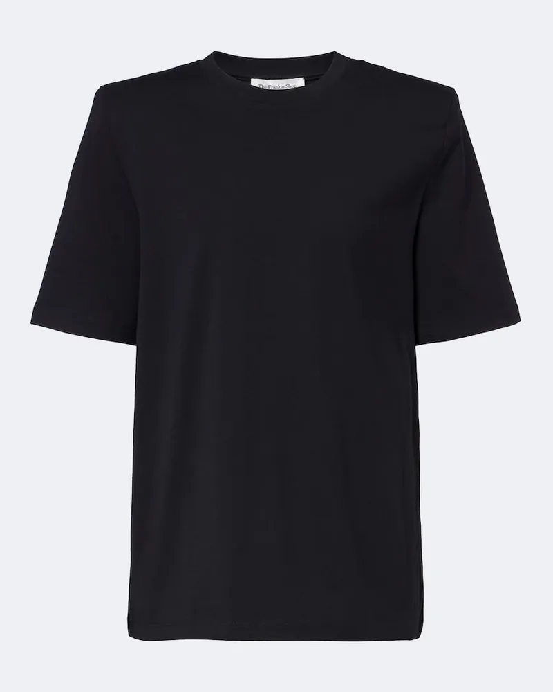 FRANKIE Shop T-shirt Carrington in jersey di cotone Nero