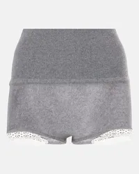 Magda Butrym Shorts in cahsmere a vita alta Grigio