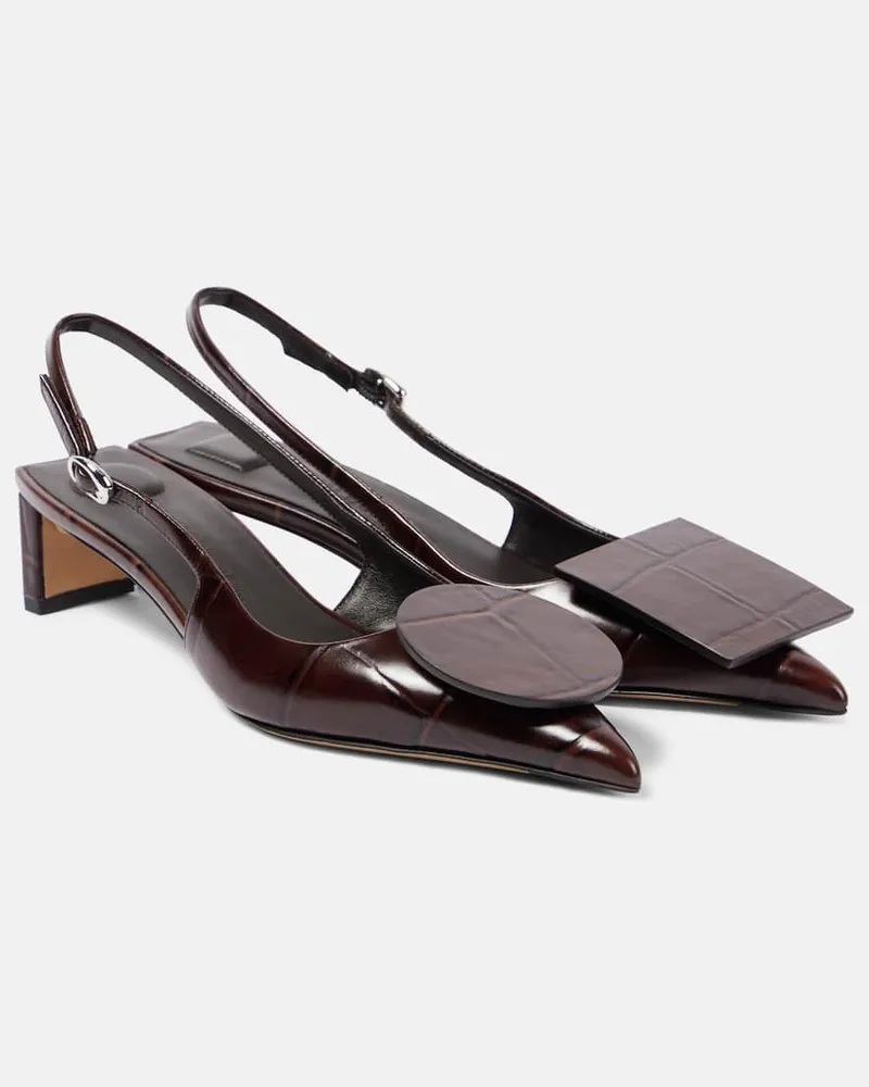 Jacquemus Pumps slingback Duelo 40 in pelle Marrone