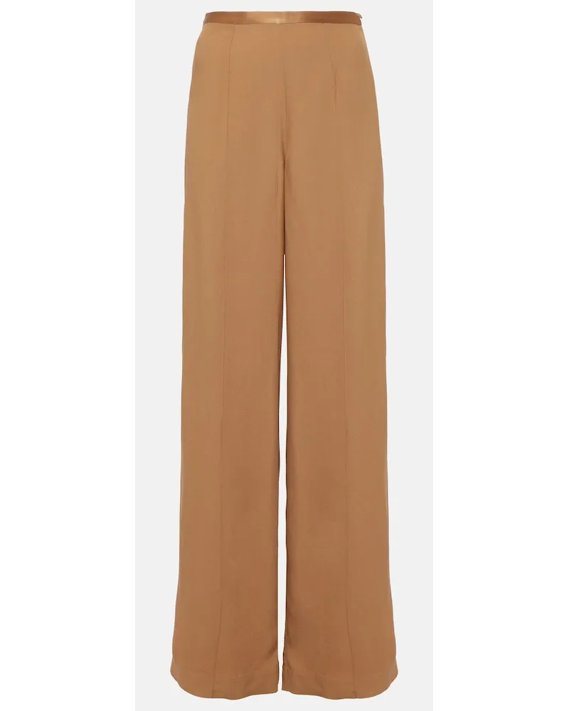 Taller Marmo Pantaloni a vita alta e gamba larga Marrone