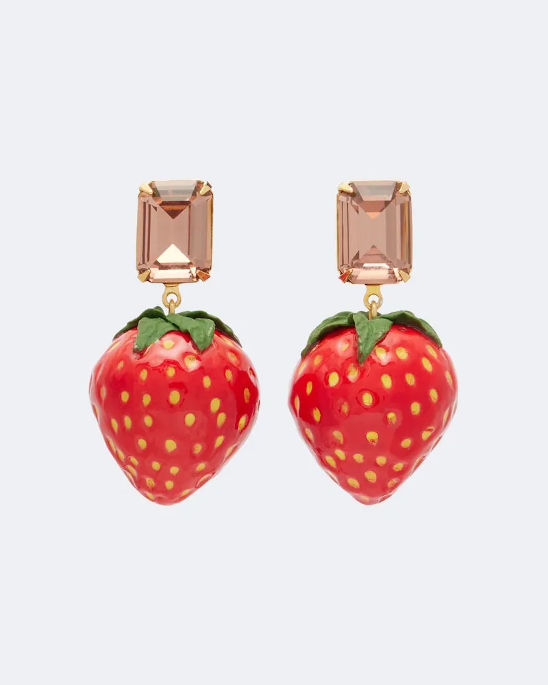 Jennifer Behr Orecchini pendenti Fragola Rosso