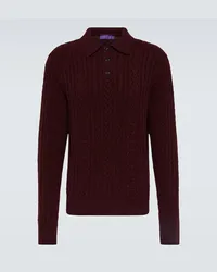 Ralph Lauren Pullover in cashmere a trecce Rosso