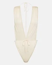 Saint Laurent Body con scollo all’americana Beige