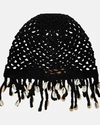 Alanui Cappello Mother Nature in crochet Nero