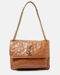 Saint Laurent Borsa a spalla Niki Medium in pelle Marrone