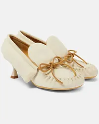 J.W.Anderson Pumps mocassino in suede Bianco