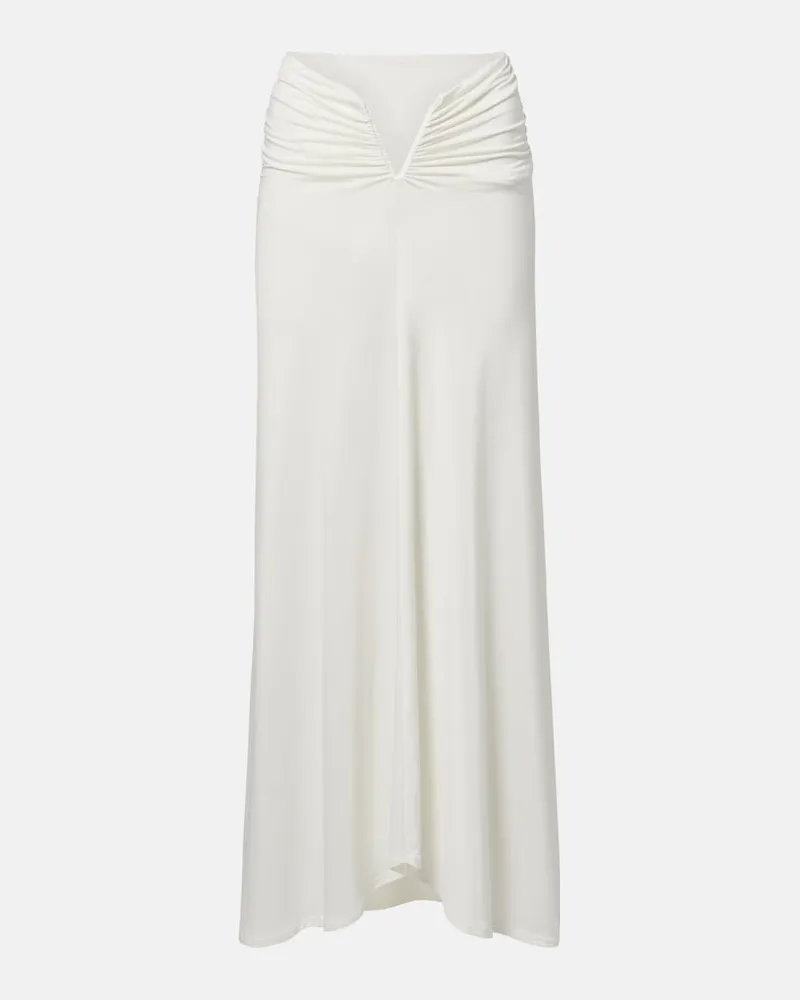 JADE SWIM Gonna lunga Skyla in jersey Bianco