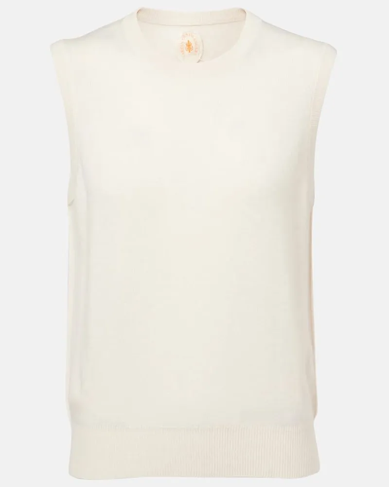 Jardin des Orangers Gilet in lana e cashmere Bianco