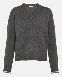 Brunello Cucinelli Pullover in lana, cashmere e seta Grigio