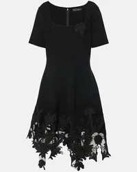 Oscar de la Renta Miniabito in maglia con pizzo Nero