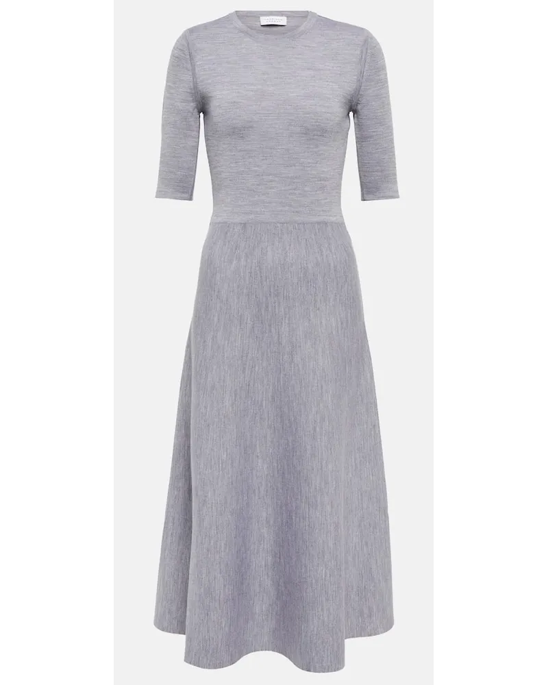 Gabriela Hearst Abito Seymore in lana, cashmere e seta Grigio