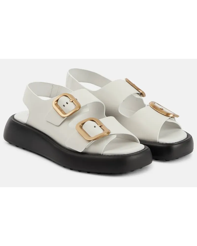 TOD'S Sandali Gomma in pelle Bianco