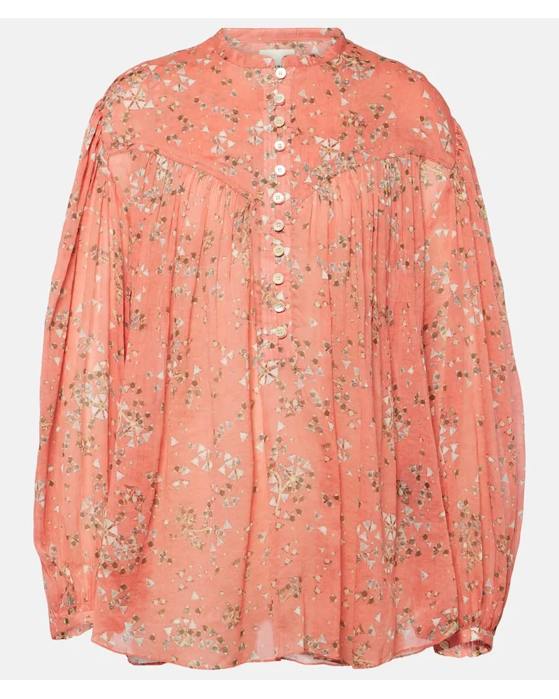 Isabel Marant Blusa Kiledia in cotone e seta Rosa