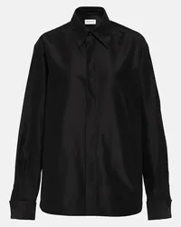 Saint Laurent Camicia oversize in cotone Nero