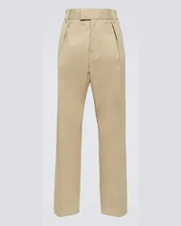 Loro Piana Pantaloni regular Reinga in cotone Beige