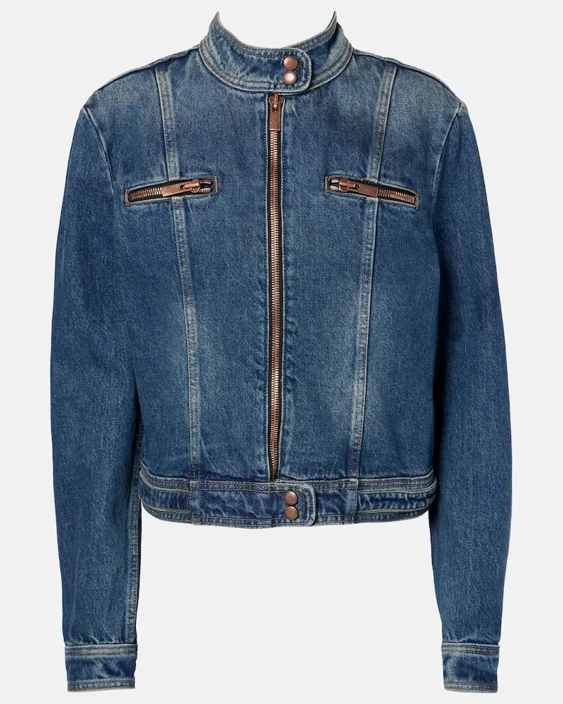 Magda Butrym Giacca di jeans con zip Blu