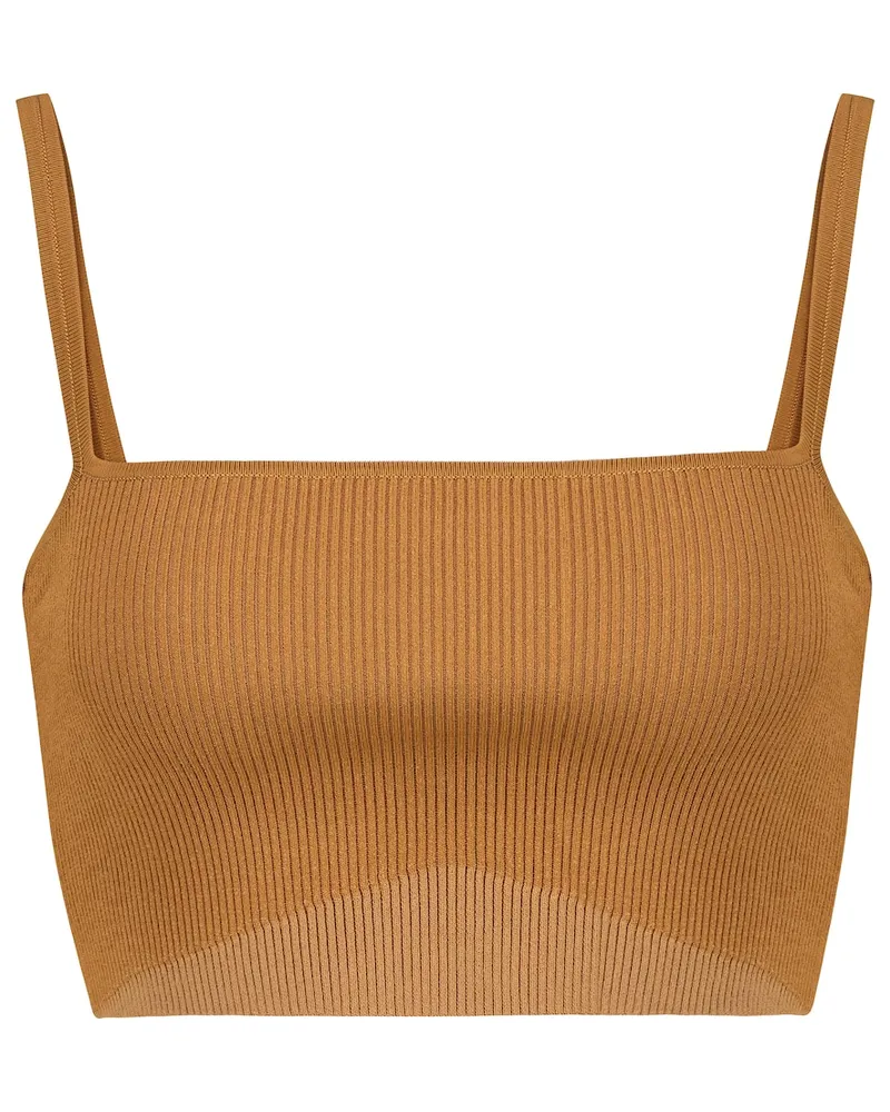 SIR Top Jasper in maglia cropped Marrone