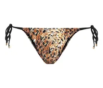 Slip bikini Praia a stampa leopardo