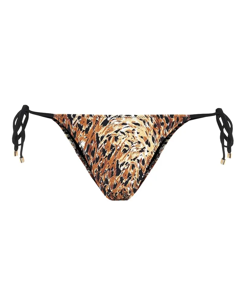 TROPIC of C Slip bikini Praia a stampa leopardo Marrone